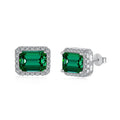 New Designer Bulk Wholesale Cz Cubic Zirconia Emerald Earrings for Women Green Diamond S925 Sterling Silver Vintage Earring