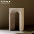 WISEMAX FURNITURE Modern Luxury Home Furniture Marble Coffee Table Arch Shape Bed Side Table Night Stand for Bedroom Living Room