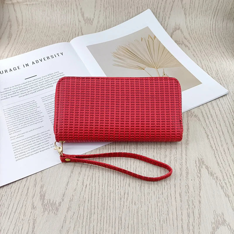 Wallet Women Zipper Leather Ladies Purse Card Holder Wallets Vintage Factory Wholesale Custom Big Capacity PU Leather