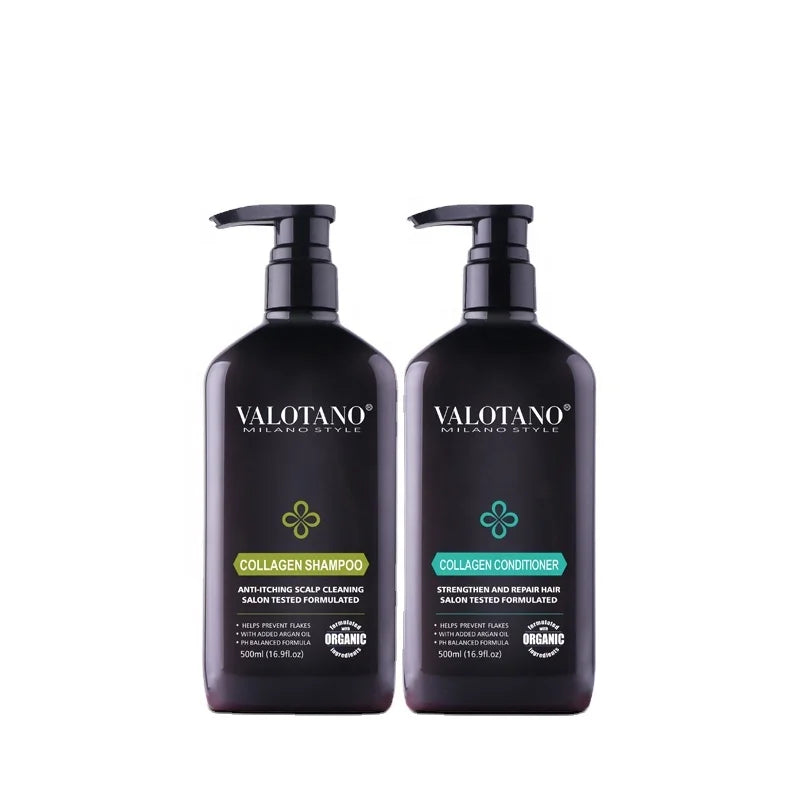 Valotano Collagen Hair Shampoo Argan Oil Hair Shampoo and Conditioner Set Nourish Moisture Damaged Hair Customized Label