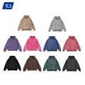 YLS Hip Hop 420Gsm French Terry 100% Cotton Winter Oversized Loose Solid Color Stringless Washed Hoodie