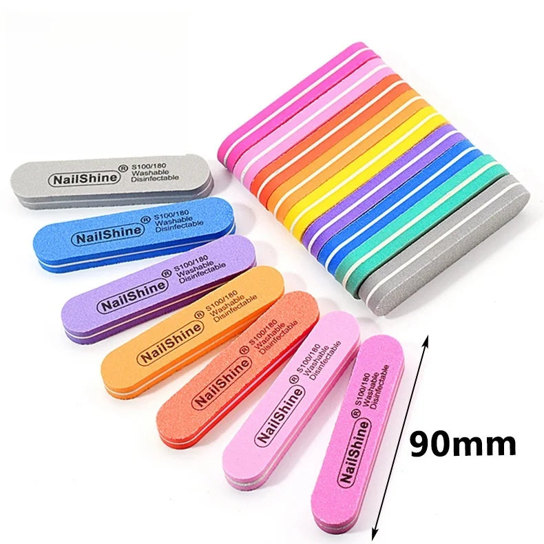 OEM/ODM 8 Colors Mini Sponge Block Double Side Nail File Buffers for Nail Salon Beauty