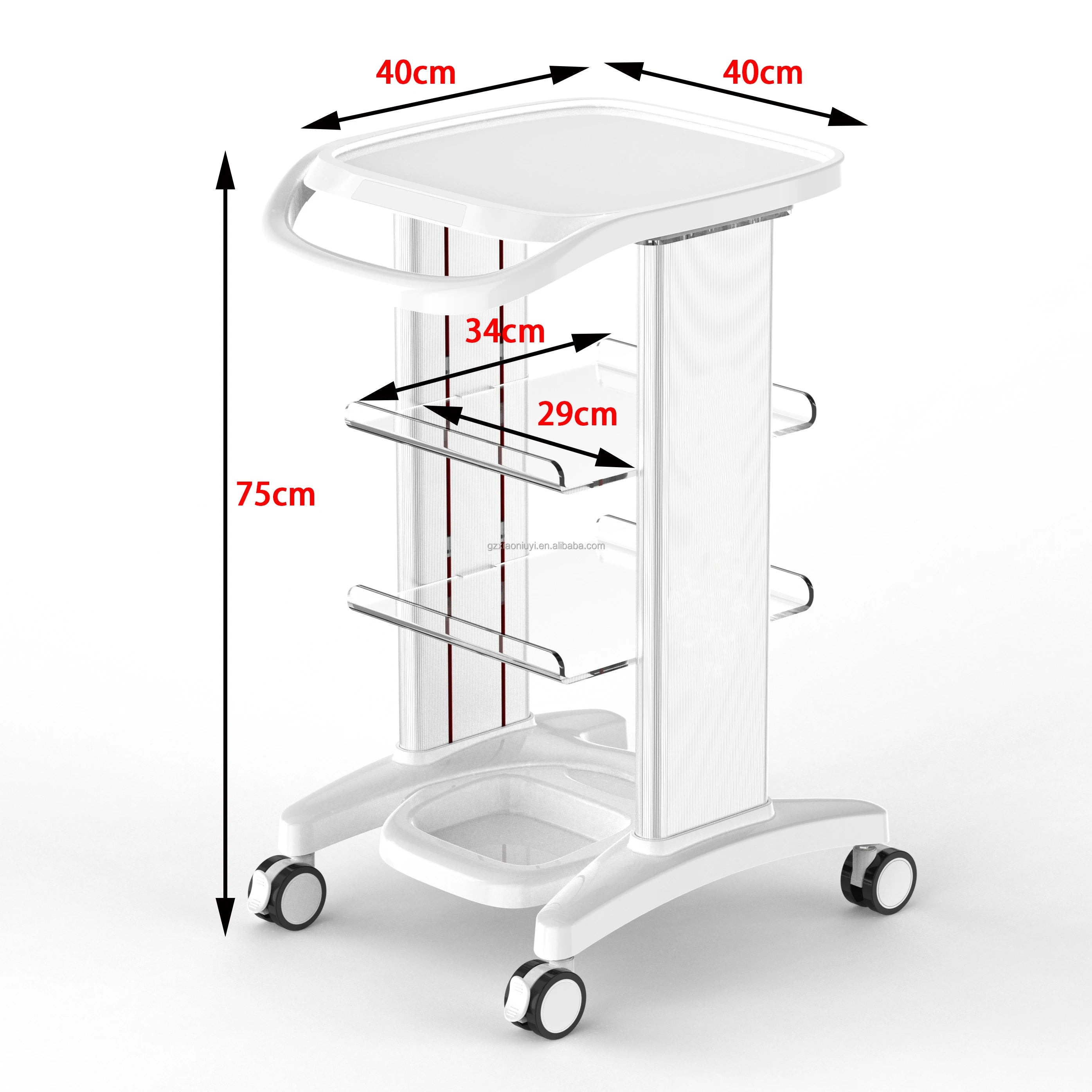 Trade Assurance 4-Wheel Mobile Portable Spa Trolley Cart Facial Beauty Machine Trolley Cart