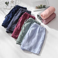 Summer Couple Sleep Pants Cotton Crepe Nightwear for Men and Women Pajama Shorts Elastic Waist Sleep Bottoms Sleeping Shosrt