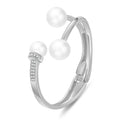 DHJ60461 Wholesale European and American Gold Plated Hot Sale Fashion Pearls Bangle With Rhinestone
