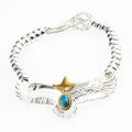 Custom S925 Sterling Silver Bracelet Fashion Elegant Eagle Turquoise Bracelet