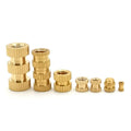 China Factory Customized Size M2 M3 M4 M5 M6 Brass Insert Nut Threaded Knurling Brass Nut