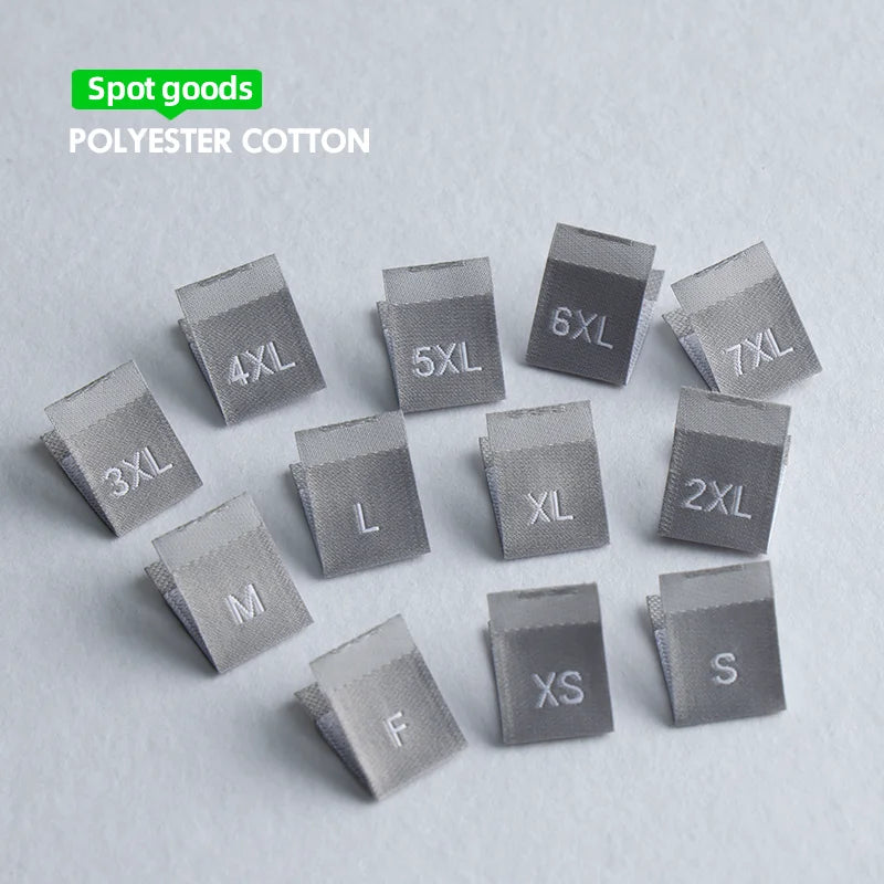 Factory Wholesale Color Central Woven Size Standard Labels Tags Clothes Label