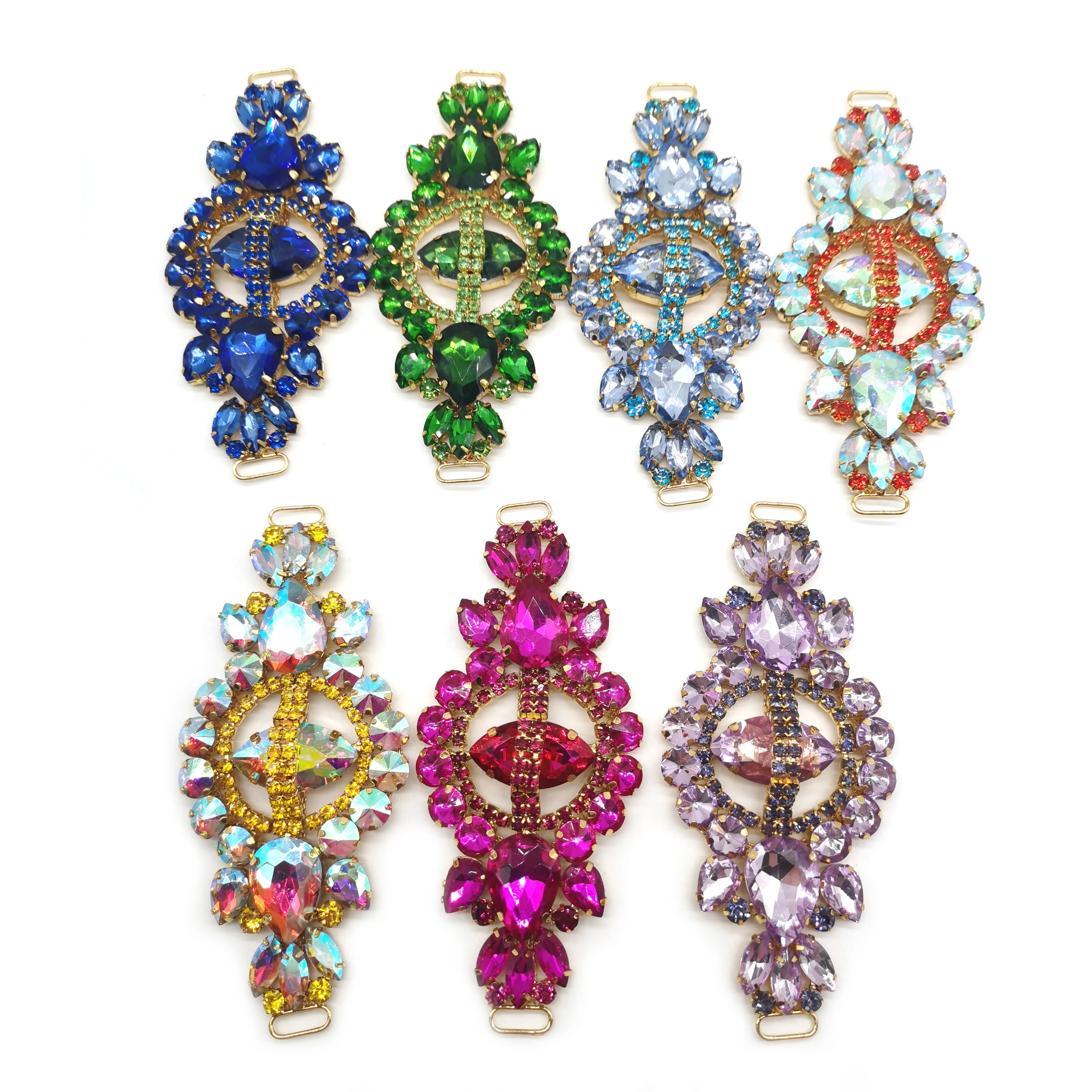 In Stock Various Colors Gold Metal Rhinestone Bikini Connector Swimwear Jewelry Chain Rhinestone Swimsuit Accessories