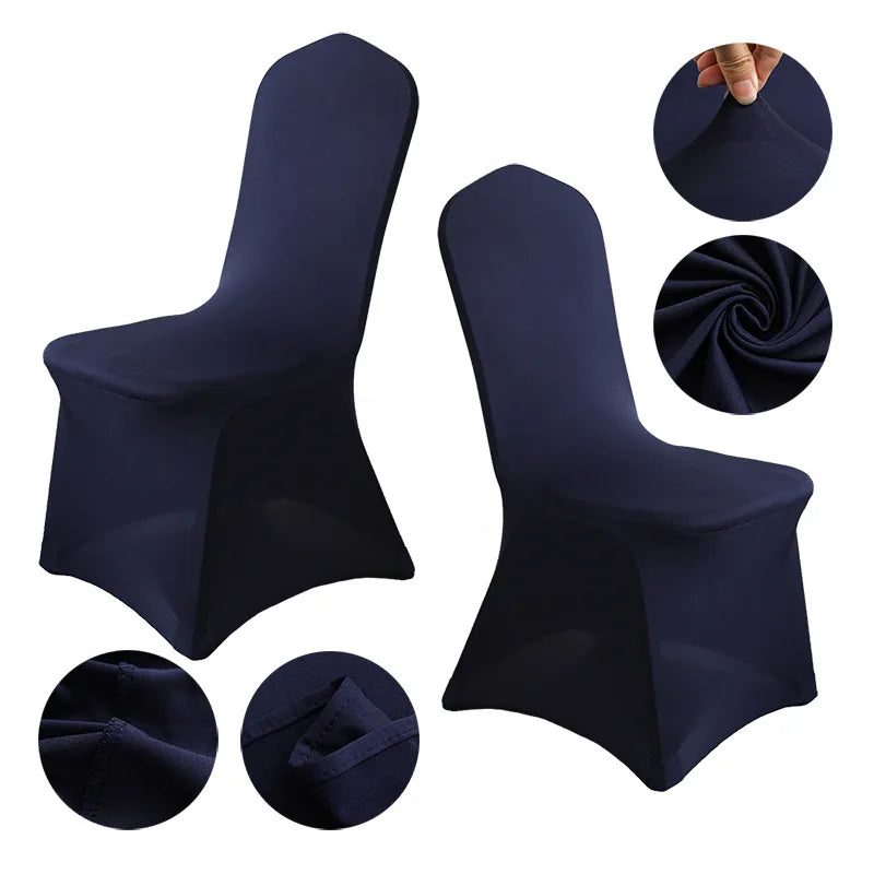 Wholesale Price Elastic High Stretchable Custom Welcome Plain Dyed Chair Cover Slipcover Full Set Chair Cover