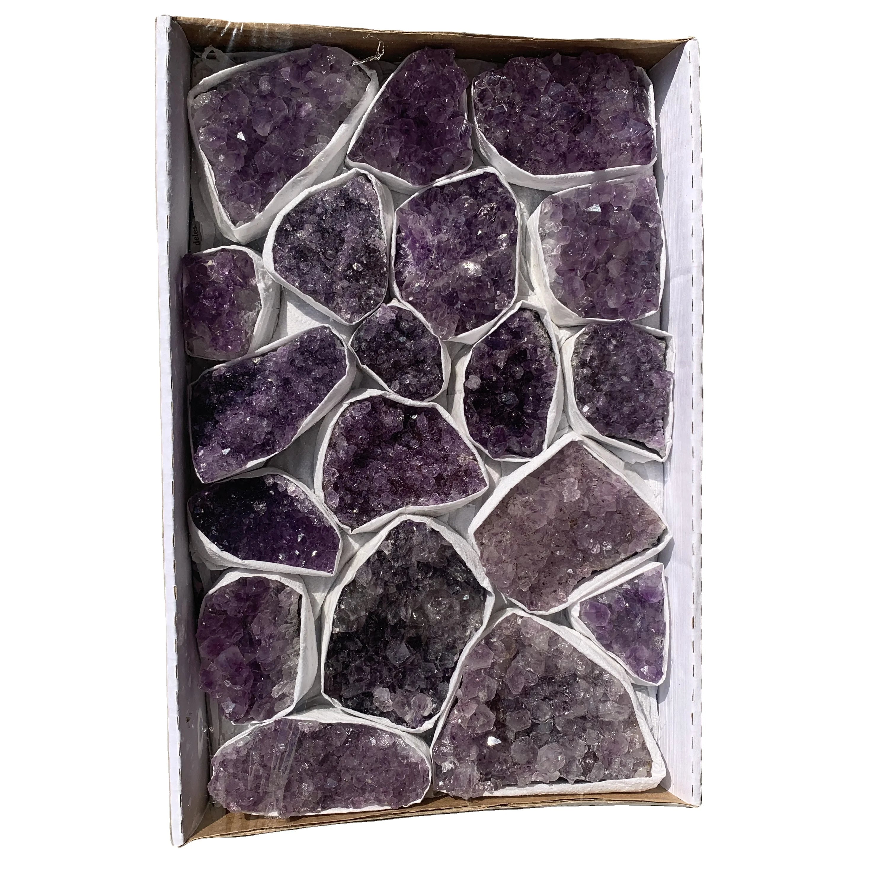 Wholesale Amethyst Crystal Cluster Carved Feng Shui Style Natural Crystal Healing Amethyst Geode with Engraving