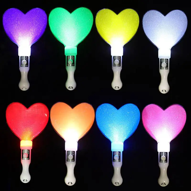 Hot Sale Glow Five Pointed Heart Led Luminous Stick Party Flashing Light for Big Show Concert Event