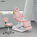 Pink Massage Beauty Bed with Metal Base Foot Control and 3/4 Motor for Salon