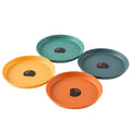 Factory Direct 4-Piece BPA-Free Colorful Plastic Plate Dish Set Eco-Friendly Wedding Party Cake Dessert Snack Plate Cheap