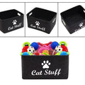 Foldable Fabric Felt Storage Bins Handles Cute Square Storage Baskets for Bedroom Closet Pet Supplies Toys Laundry Organization