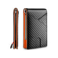 Mens Slim Wallet With Money Clip Austin Rfid Blocking Carbon Fibre Card Holder Wallet