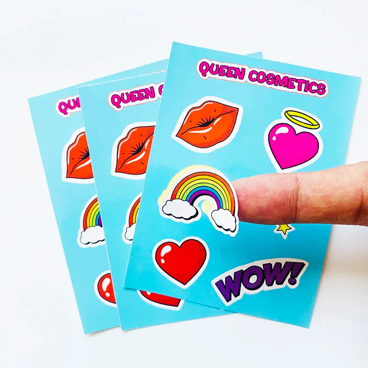 Custom Self Adhesive Paper Sticker Kiss Cut Label Sheet for Sale