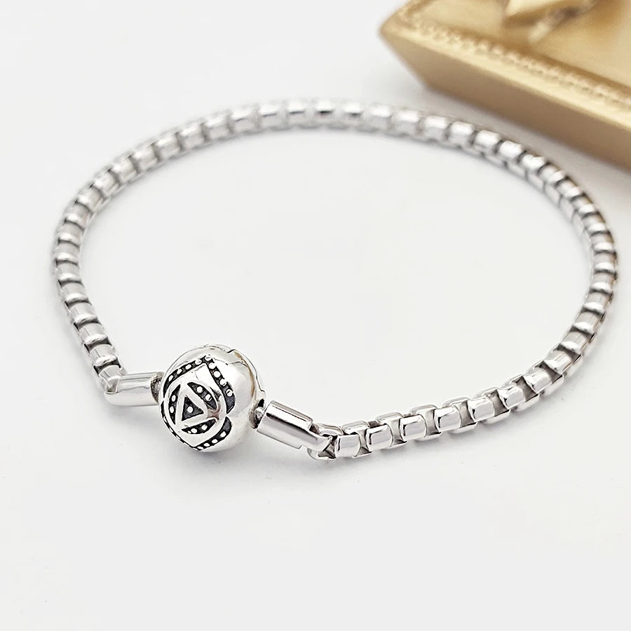 Third Eye Bead Yoga Solar Chakra Silver Chakra Bracelets Pendants Bead Chunky Round Snake Chain Bangle for Man Woman