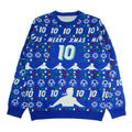 Customized Full Knitted Ugly Football Sweater Top with Jacquard Pattern Round Neck Knitted Custom Basketball Pullover