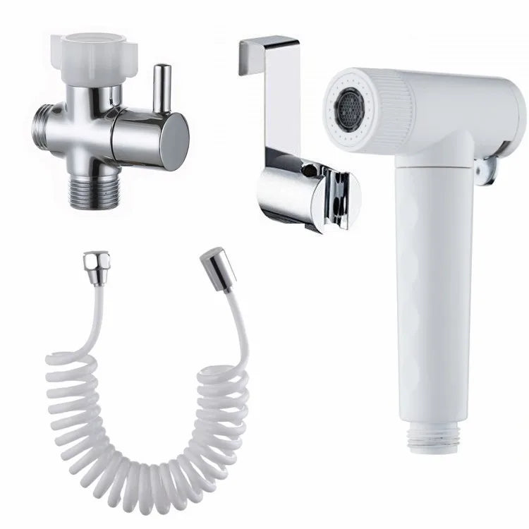 Brass Modern Handheld White Toilet Bidet Set Bathroom Muslim Easy Installation Adjustable Shattaf Sprayer Kit for Home