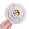 250V 4A E27 Light Bulb Base Plastic Full Half Screw Lamp Holder Pendant Power Socket Lampshade Ring for E27 White Black