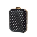 Trendy Ladies Wedding Hard Shell Purse PU Leather Party Evening Handbags for Women Crossbody Shoulder Bag