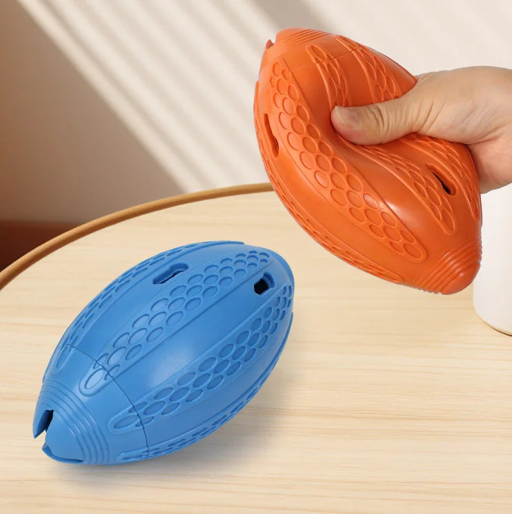 Eco-Friendly TPR Solid Rugby Ball Dog Chew Toy Interactive for Boredom Relief and Self-Pleasure Pets' Favourite