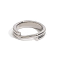 J&D Wholesale Silver Color Stainless Steel Finger Ring Hip Hop Geometric Adjustable Engagements Jewelry