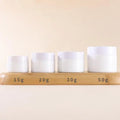 Luxury Empty Custom logo and Box Hand Face Skin Care Round Opal Porcelain Glass Cream Jar 50 ml White