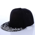 Paisley Print Flatbill Cap Snapback Hat for Men Women Hip Hop Style Colorful Flat Bill Hats Teens Adjustable Baseball Cap