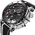 LIGE LG9899 Custom Logo Big Dial Leather Band Quartz Watch for Men Small Three Needle Luminous Hands Watch Sport Montre Homme
