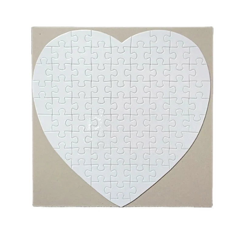 Heart Shape Direct Factory Custom Paper Puzzle Sublimation Blank Printable Jigsaw Puzzles 80 Pcs