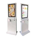 43" Casino Gambling Receipt Printer LCD Touch Screen Payment Kiosk With QR Code Scanner and NFC Card Reader