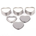 Customized Luxury Premium Tea Cans With Window Cute Heart Shape Candle Tin