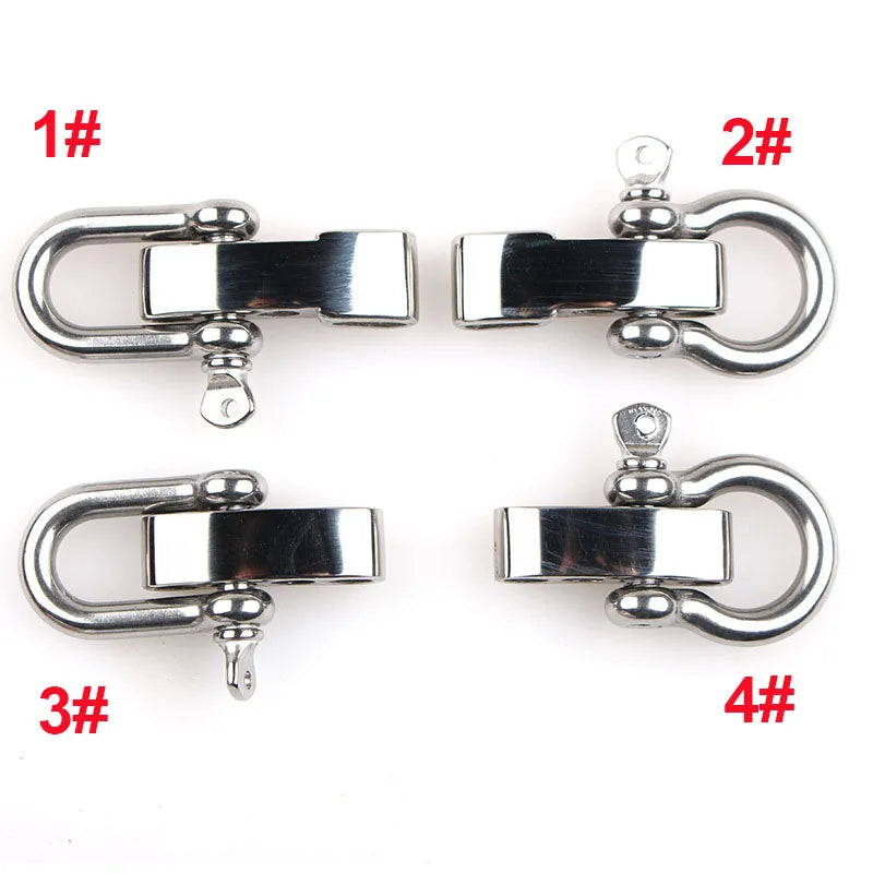 Survival Stainless Steel Buckles Metal Paracord D ShackleSurvival Bracelet Clasps