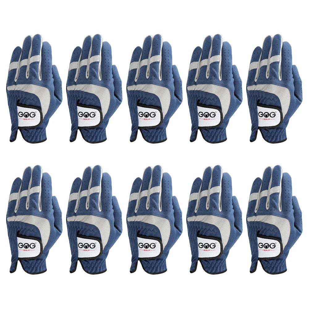 10PCS Drop Shipping Soft Fabric Breathable Men's Left Handed Golf Glove for Men