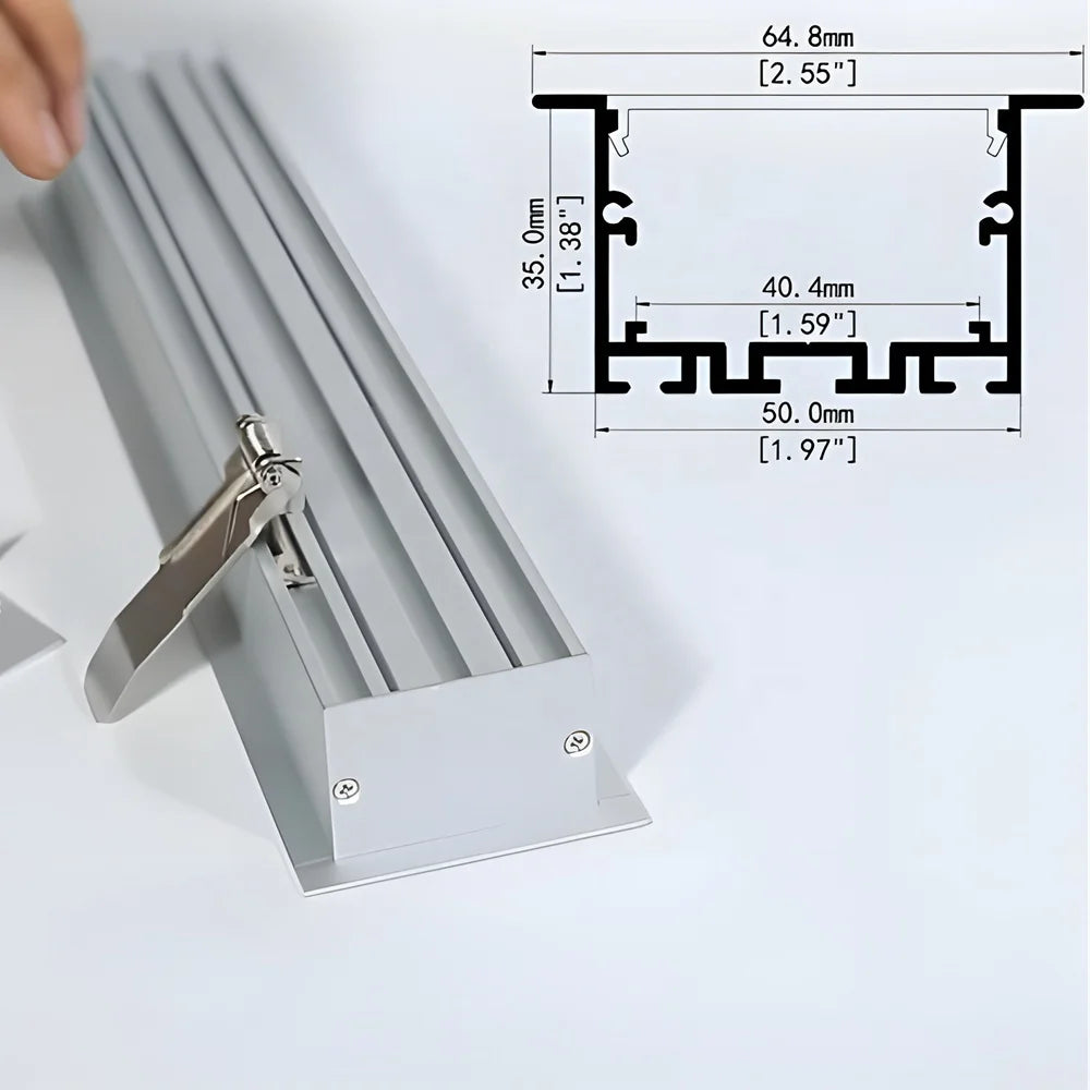 50*35mm U Channel Led Aluminium Extrusion Linear Light LED Strip Pendant Light Aluminium Led Profile