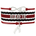 Type 1 Type 2 Cure Diabetes Warrior Be Brave Warrior Fighter Survivor Mom Hope Faith Love Ribbon Diabetic Awareness Bracelets