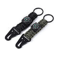 Outdoor Paracord with Compass Car EDC Keychain Climb Keychain Tactical Survival Tool Carabiner Hook Cord Backpack Buckle