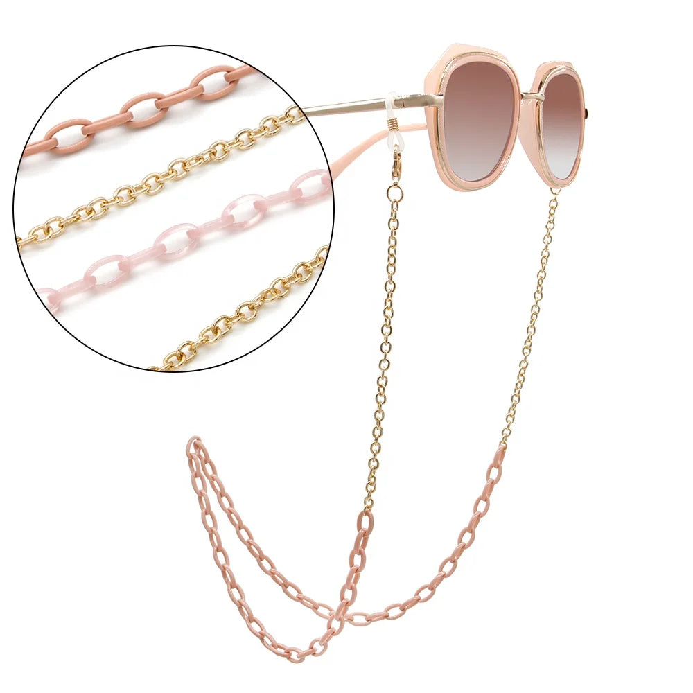 Chic Trendy Eco-friendly Anti-Slip Sunglasses Chain Acetate Eyeglasses Strap with Customizable Color & Logo