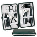 Wholesale Green Manicure Set Nail Clippers Pedicure Kit 18 Pieces Large Nail Clipper Kit Custom Pedicure Kit Logo