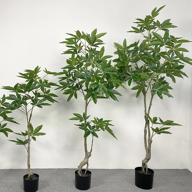 Faux Greenery Artificial Money Tree Feng Shui Plant Bonsai for Inside Faux Plants Home Decor