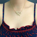 Personalized Collier Stainless Steel Jewelry Gold Custom Name Plates Pendant Necklace for Women Ladies