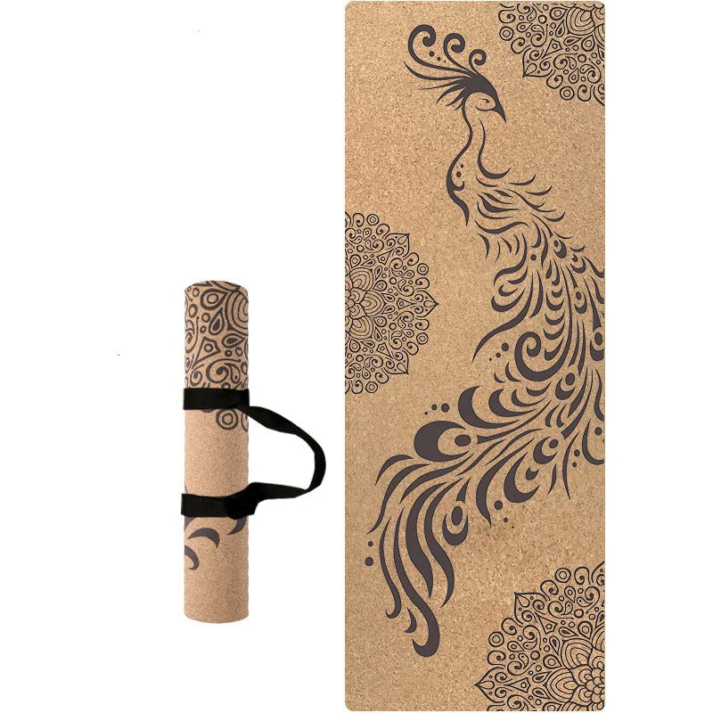 Rubber Exercise Fitness Cork Yoga Mat 4mm 5mm 6mm Yoga Mat Cork Great for Hot Yoga