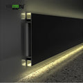Direct Supply Jiangsu Modern 5cm Matte LED Skirting Line Aluminum Magnesium Alloy Light Strip Baseboard Tile Accessories