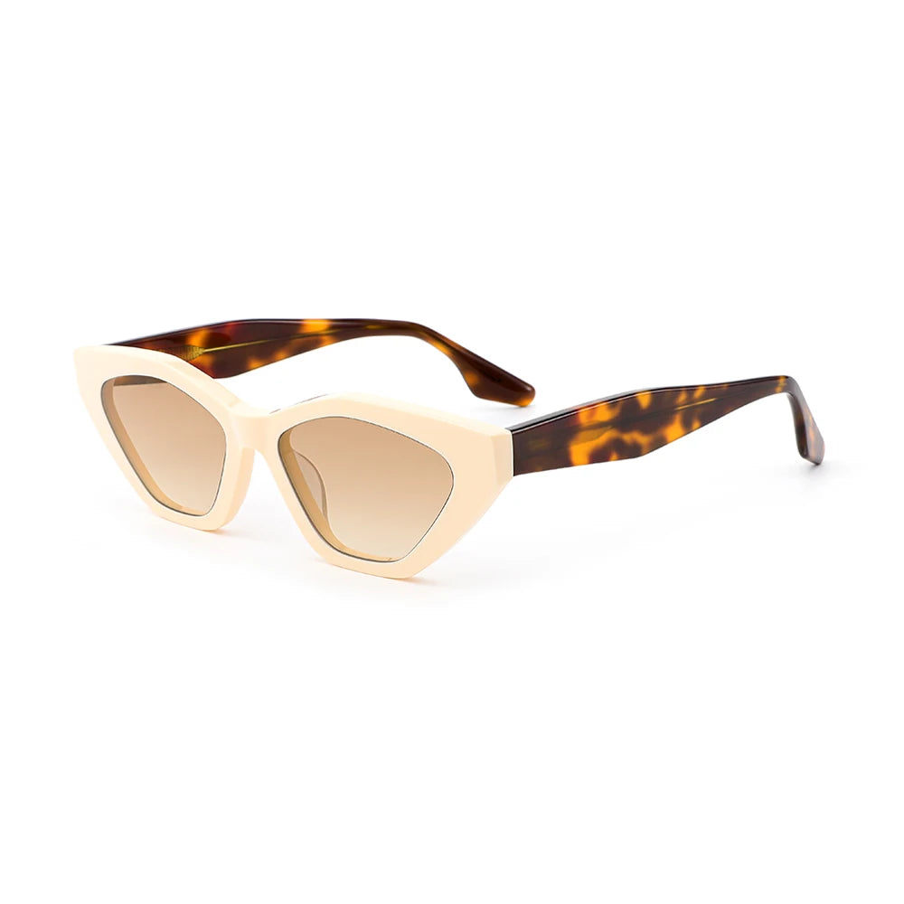 2025 Fashion Fancy Designer Custom Logo Y2K Futuristic Aviation Style UV400 Shades Sun Glasses Cat Eye Sunglasses