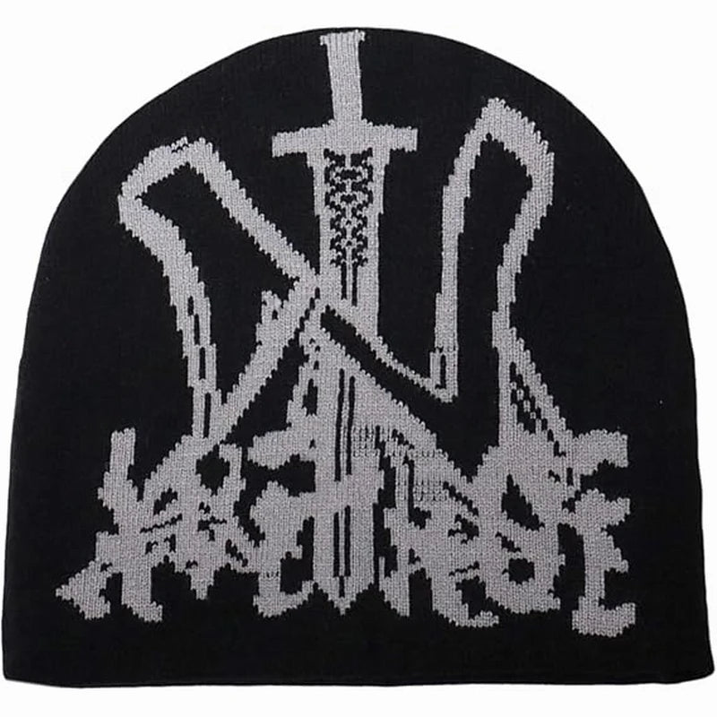 Custom logo Outdoor Cycling Streetwear Popular Pattern Acrylic Hat Jacquard Knitted Beanie Hat for Adult Teens