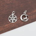 Wholesale 925 Silver Charms for Jewelry Making Customized Pendant Bracelet Christmas Deer Snowflake Silver Accessories