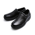 2602 Black Men's  Shoes Working  Leather Anti-slip Chef Shoes for Kitchen