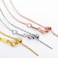 316L Stainless Steel 14K Gold 23cm Simple Chain Adjustable Ball Anklet